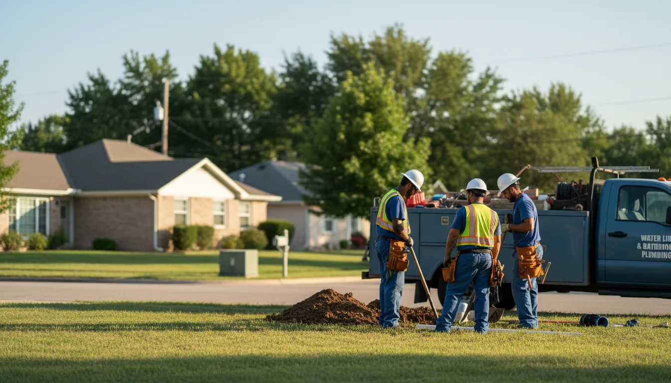 Residential water line and bathroom plumbing service in Springville, IA